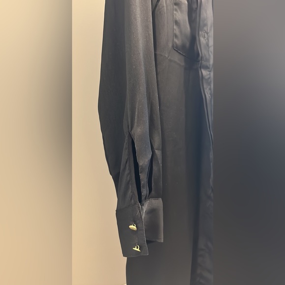 Truly stylish black satin dress- - Picture 4 of 4